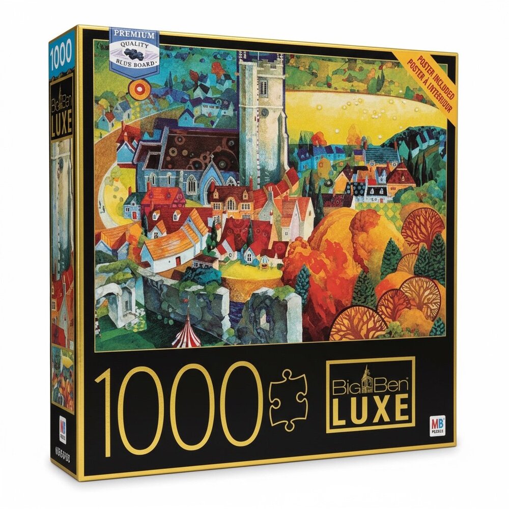 🧩 NEW Milton Bradley View from Corfe Castle Dorset 1000 Piece Jigsaw Puzzle